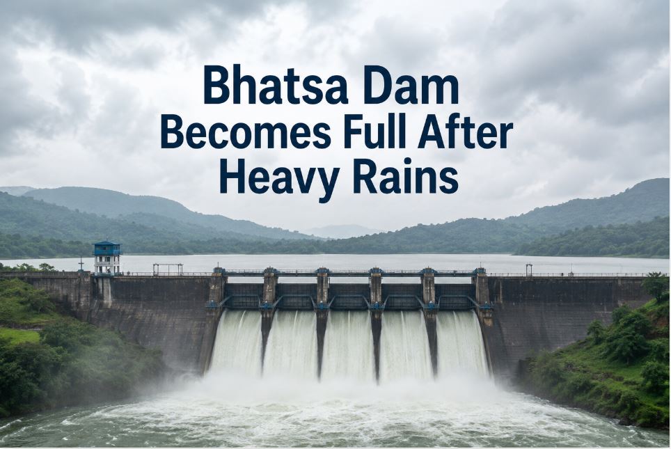 Bhatsa Dam Becomes Full After Heavy Rains, Five Spillway Gates Opened Following Jal Pujan In Thane